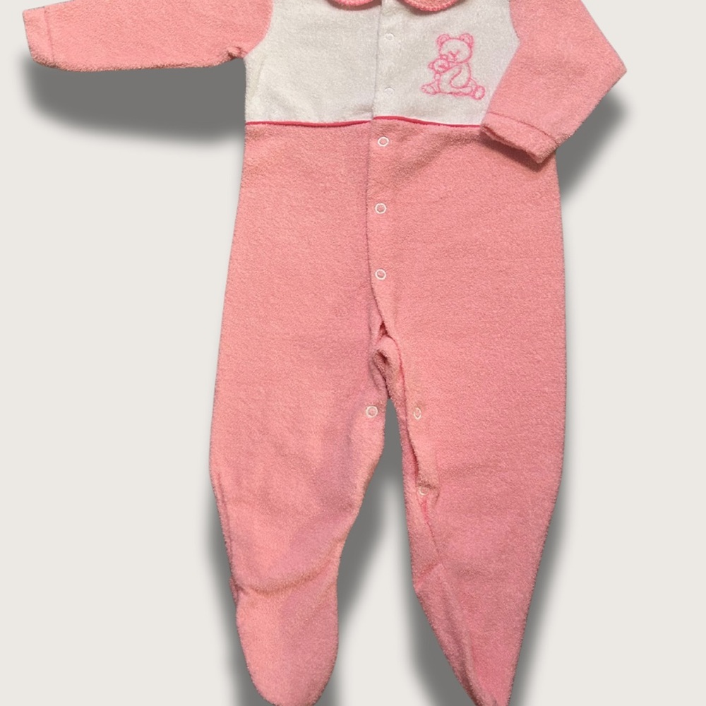 Vintage Bonnie - Terry Footie (Pink)